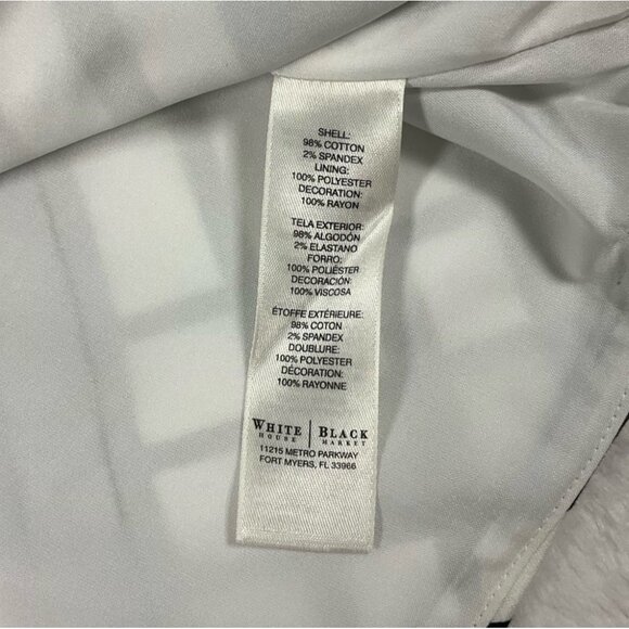 WHITE HOUSE‎ BLACK MARKET | Black White Pencil Skirt Abstract Grid | Size 12 - Picture 6 of 11